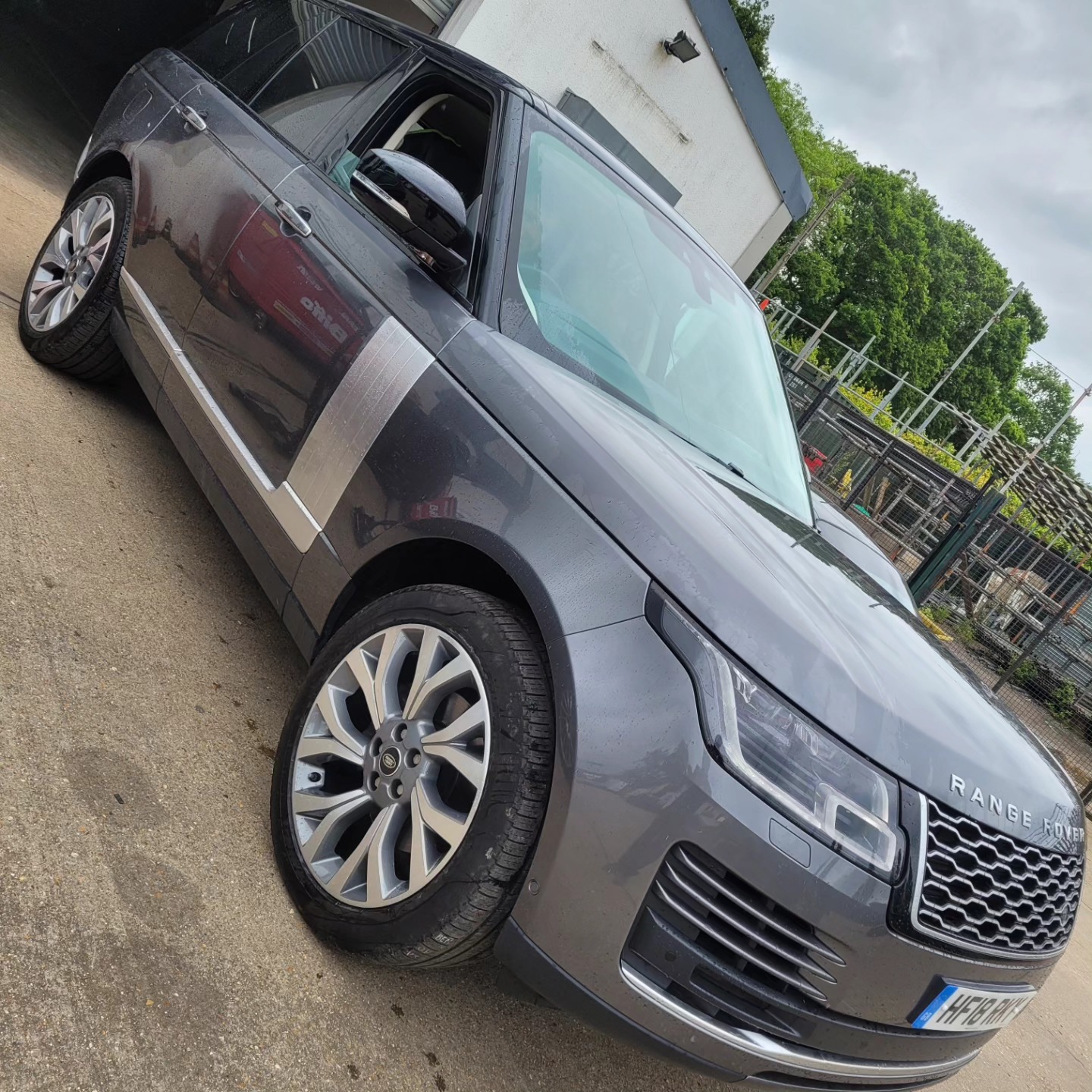 Grey Range Rover